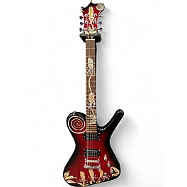 Used Antonio Tsai Offset Spiral Inlay Crimson Red Burst Solid Body Electric Guitar