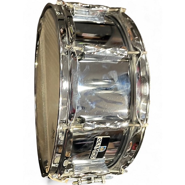 Used Olympic 14X5.5 Premier Snare Chrome Drum