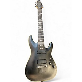 Used Schecter Guitar Research Demon 7 String Black Solid Body Electric Guitar