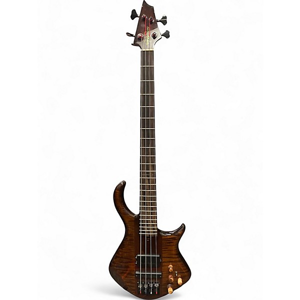 Used Warrior Dran Michael Custom Tiger Eye Electric Bass Guitar