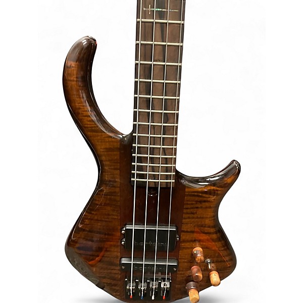 Used Warrior Dran Michael Custom Tiger Eye Electric Bass Guitar