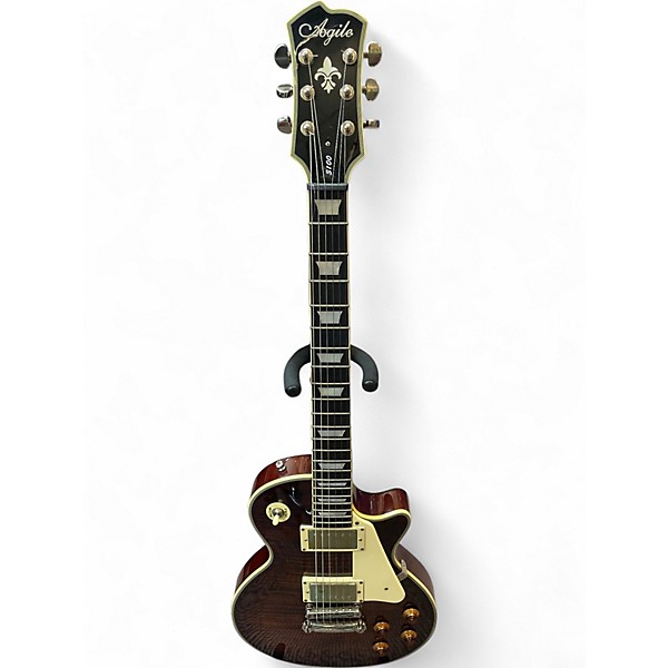 Used Agile 3100 QUILTED TWO TONE BROWN BURST Solid Body Electric Guitar