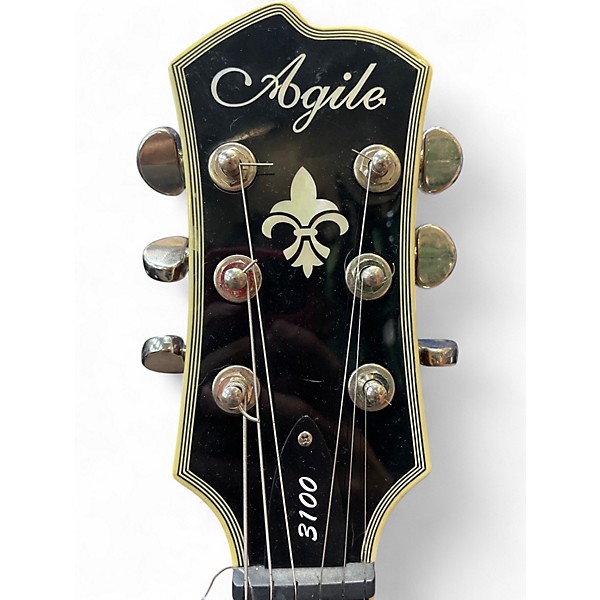 Used Agile 3100 QUILTED TWO TONE BROWN BURST Solid Body Electric Guitar