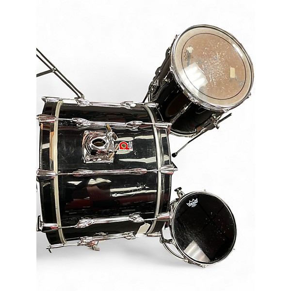 Used Premier 3 Piece resonator shell pack Black Drum Kit