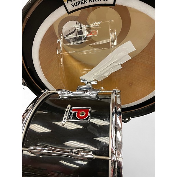 Used Premier 3 Piece resonator shell pack Black Drum Kit