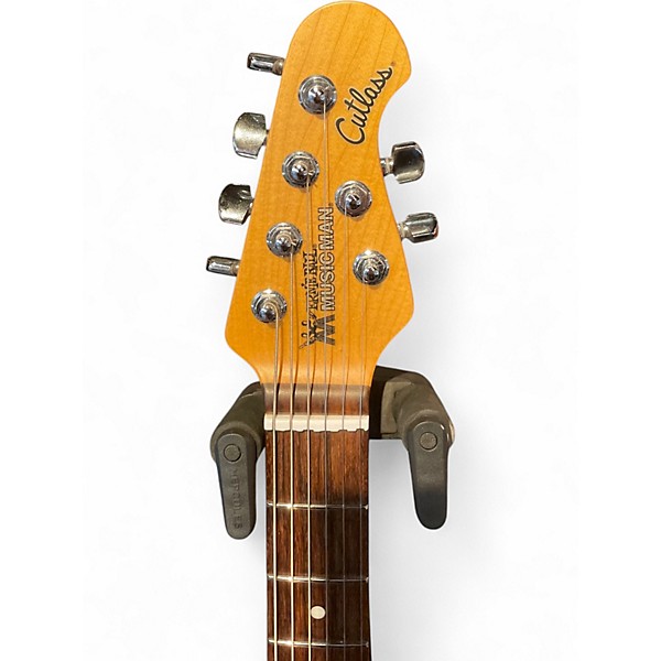 Used Ernie Ball Music Man Cutlass Turquoise Blue Solid Body Electric Guitar