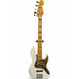 Used Fender American Ultra Jazz Bass V Arctic White Electric Bass Guitar