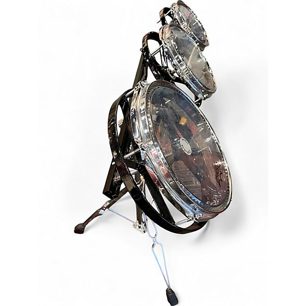 Used Remo Multiple Rototom 6/8/10 Black Roto Toms