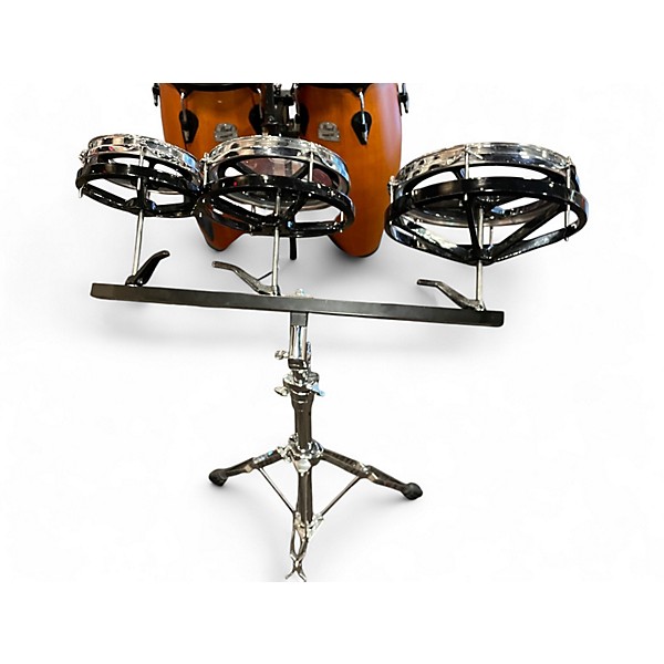 Used Remo Multiple Rototom 6/8/10 Black Roto Toms