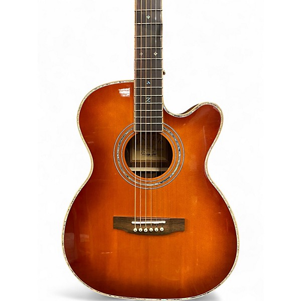 Used Zager ZAD9000MCE Tobacco Sunburst Acoustic Electric Guitar