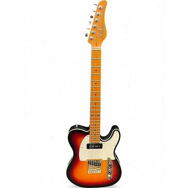 Used Schecter Guitar Research PT SPECIAL 3 Tone Sunburst Solid Body Electric Guitar