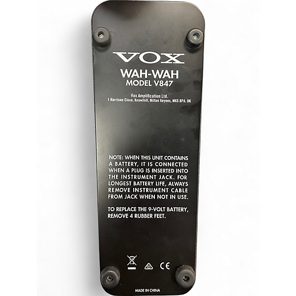 Used VOX V847A Reissue Wah Pedal Effect Pedal