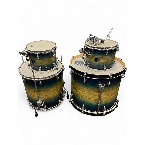 Used Mapex 4 Piece Saturn IV Studioease Cerulean Blue Drum Kit