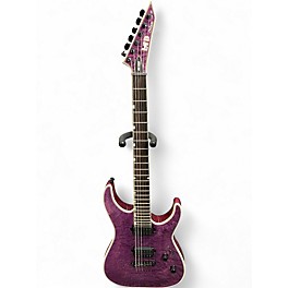 Used ESP LTD MH1001 Deluxe Trans Purple Solid Body Electric Guitar