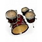 Used Pearl 4 Piece export studio birch Crimson Red Trans Drum Kit
