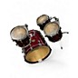Used Pearl 4 Piece export studio birch Crimson Red Trans Drum Kit