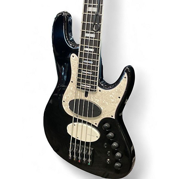 Used Maruszczyk ELWOOD L5A Black and White Electric Bass Guitar