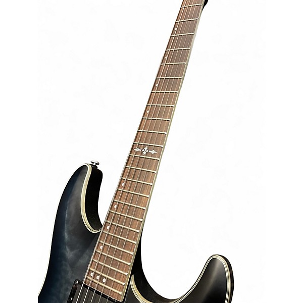 Used Schecter C1 PLATINUM Trans Black Solid Body Electric Guitar