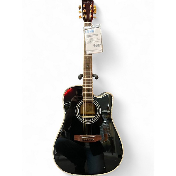 Used Zager ZAD-900CE Black Acoustic Electric Guitar