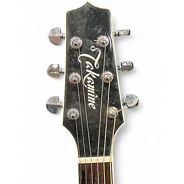 Used Takamine EF341SC Left Handed Black Acoustic Electric Guitar