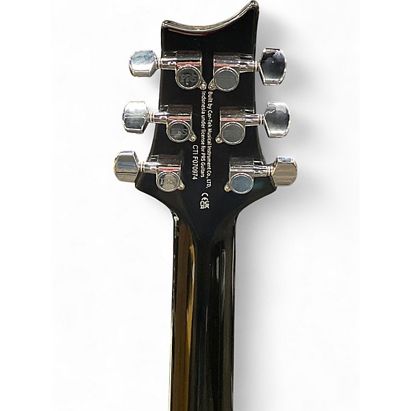 Used PRS SE Custom 24 Black Gold Sunburst Solid Body Electric Guitar