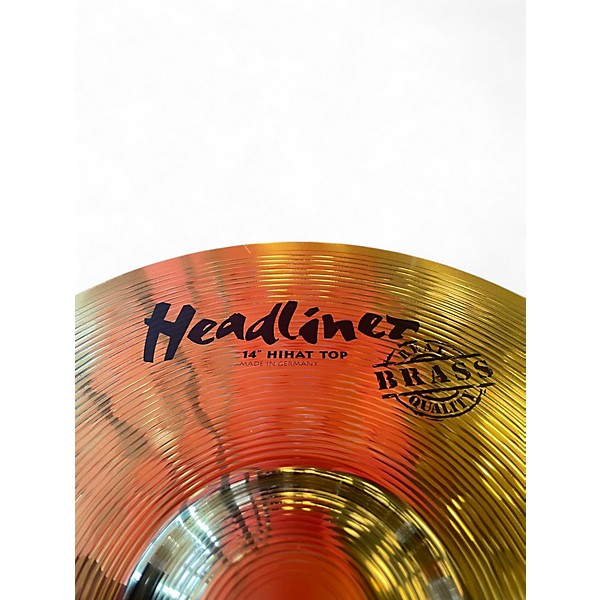 Used Headliner 14in Brass Hi Hat Pair Cymbal