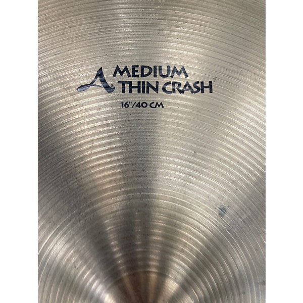 Used Zildjian 16in avedis medium thin crash Cymbal