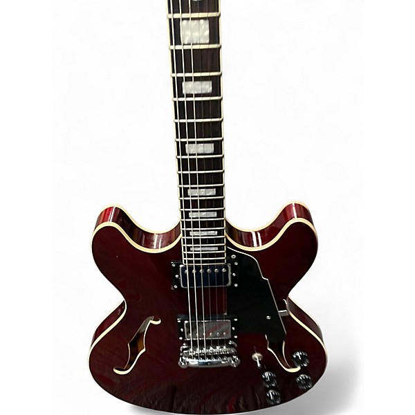 Used D'Angelico Premier Series DC Red Hollow Body Electric Guitar