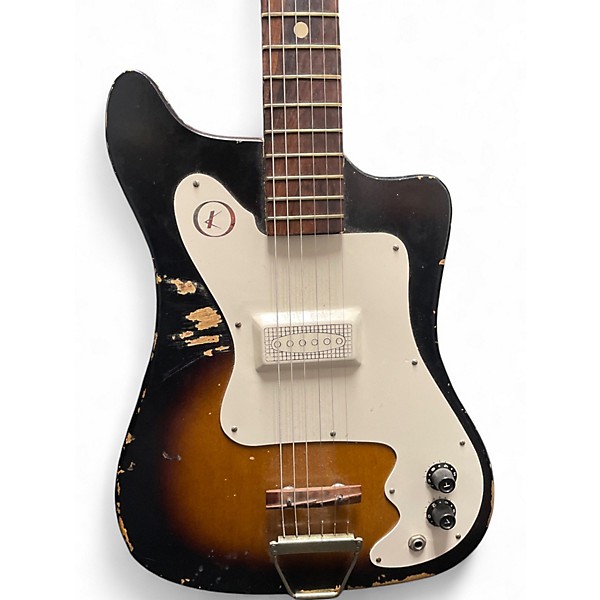 Used 1960s Kay K100 VANGUARD 2 Tone Sunburst Solid Body Electric Guitar