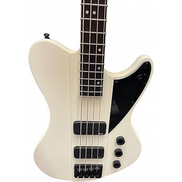 Used Schecter Guitar Research ULTRA BASS White Electric Bass Guitar