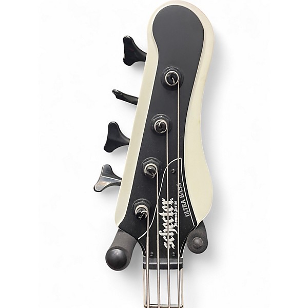 Used Schecter Guitar Research ULTRA BASS White Electric Bass Guitar