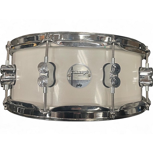 Used PDP by DW 14X5 Concept Series Snare White Sparkle Drum