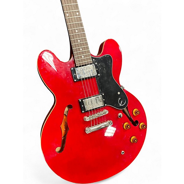 Used Epiphone Dot Trans Red Hollow Body Electric Guitar