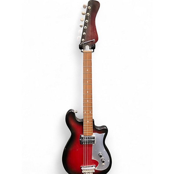 Used Douglas Chrome Plated Red Burst Solid Body Electric Guitar