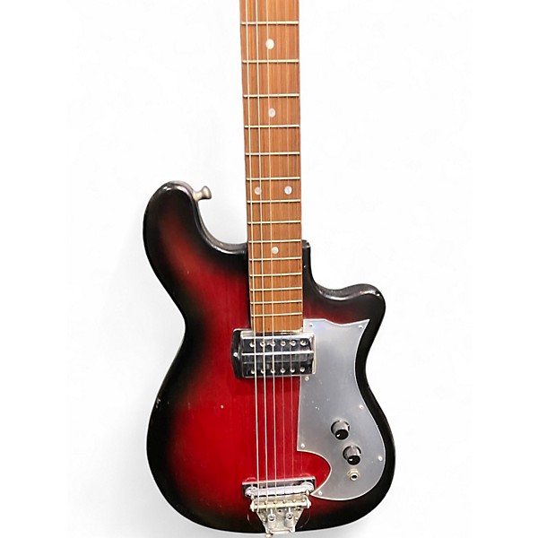Used Douglas Chrome Plated Red Burst Solid Body Electric Guitar