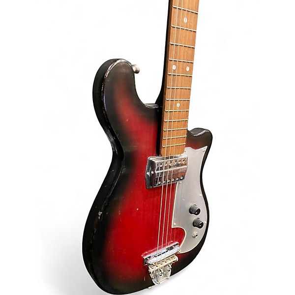 Used Douglas Chrome Plated Red Burst Solid Body Electric Guitar