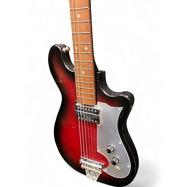 Used Douglas Chrome Plated Red Burst Solid Body Electric Guitar