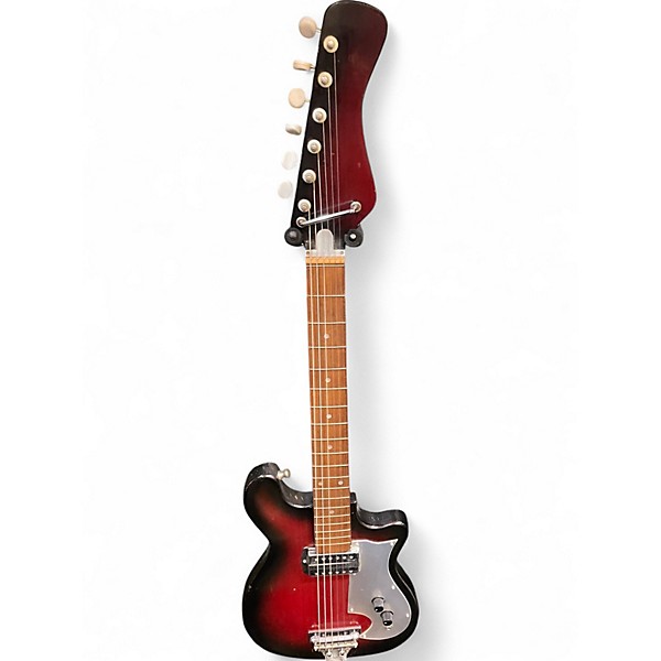 Used Douglas Chrome Plated Red Burst Solid Body Electric Guitar