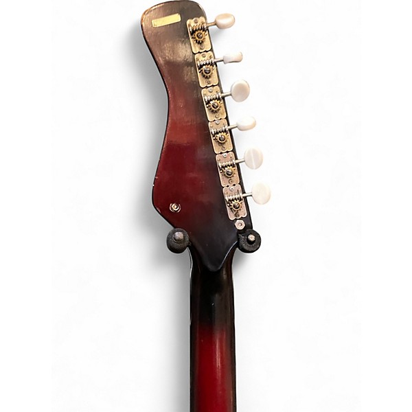 Used Douglas Chrome Plated Red Burst Solid Body Electric Guitar