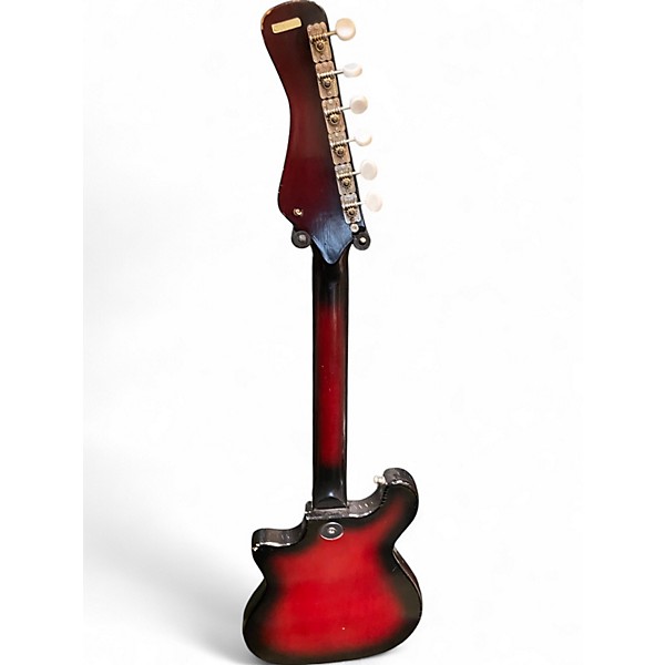 Used Douglas Chrome Plated Red Burst Solid Body Electric Guitar