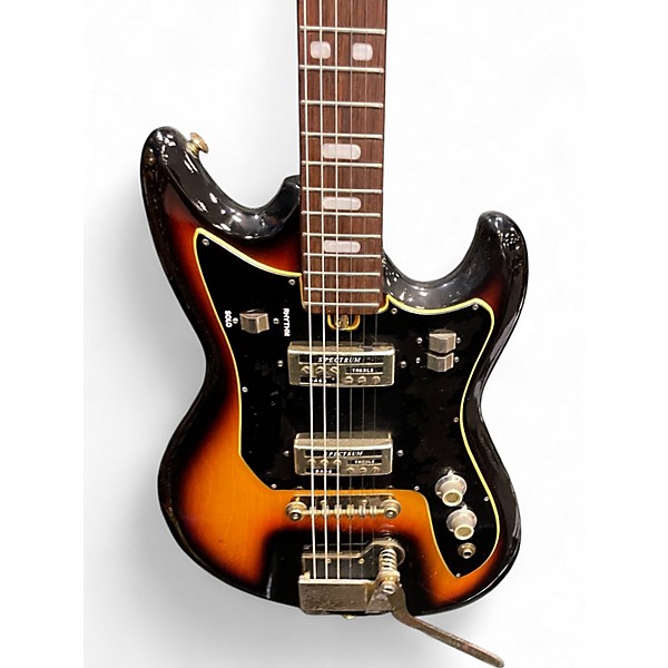 Vintage 1960s Teisco ET-220 3 Color Sunburst Solid Body Electric Guitar