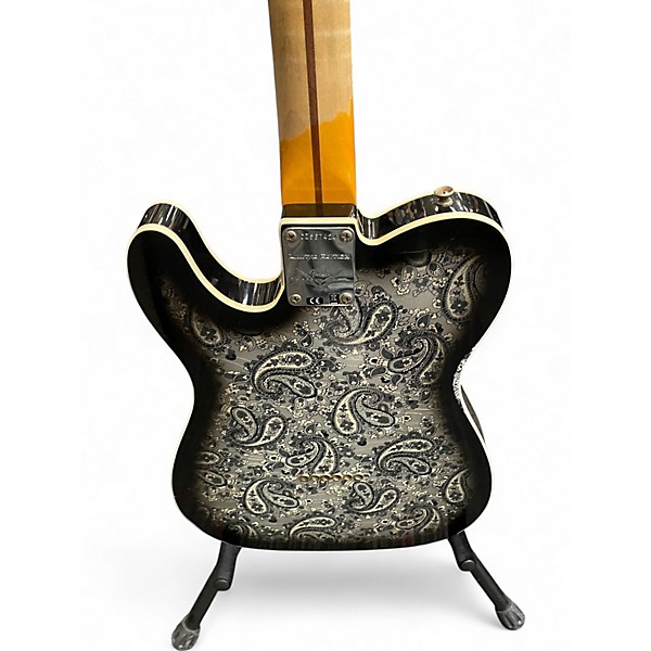 Used Fender Custom Shop Dual P90 Black Paisley Hollow Body Electric Guitar