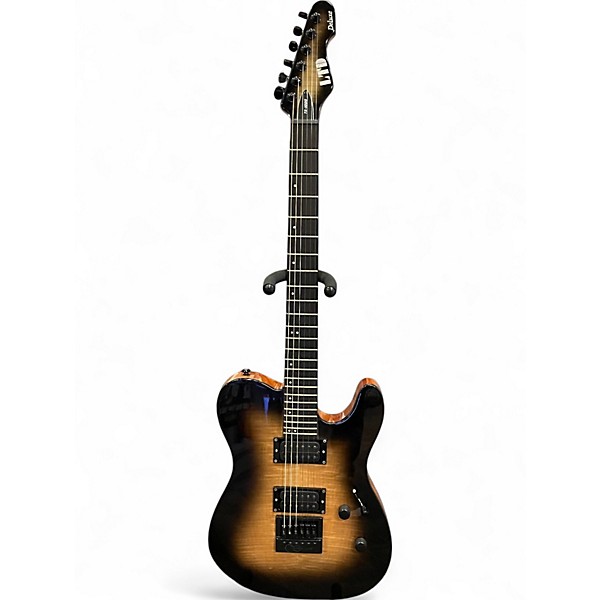 Used ESP ltd te1000 deluxe Black Solid Body Electric Guitar