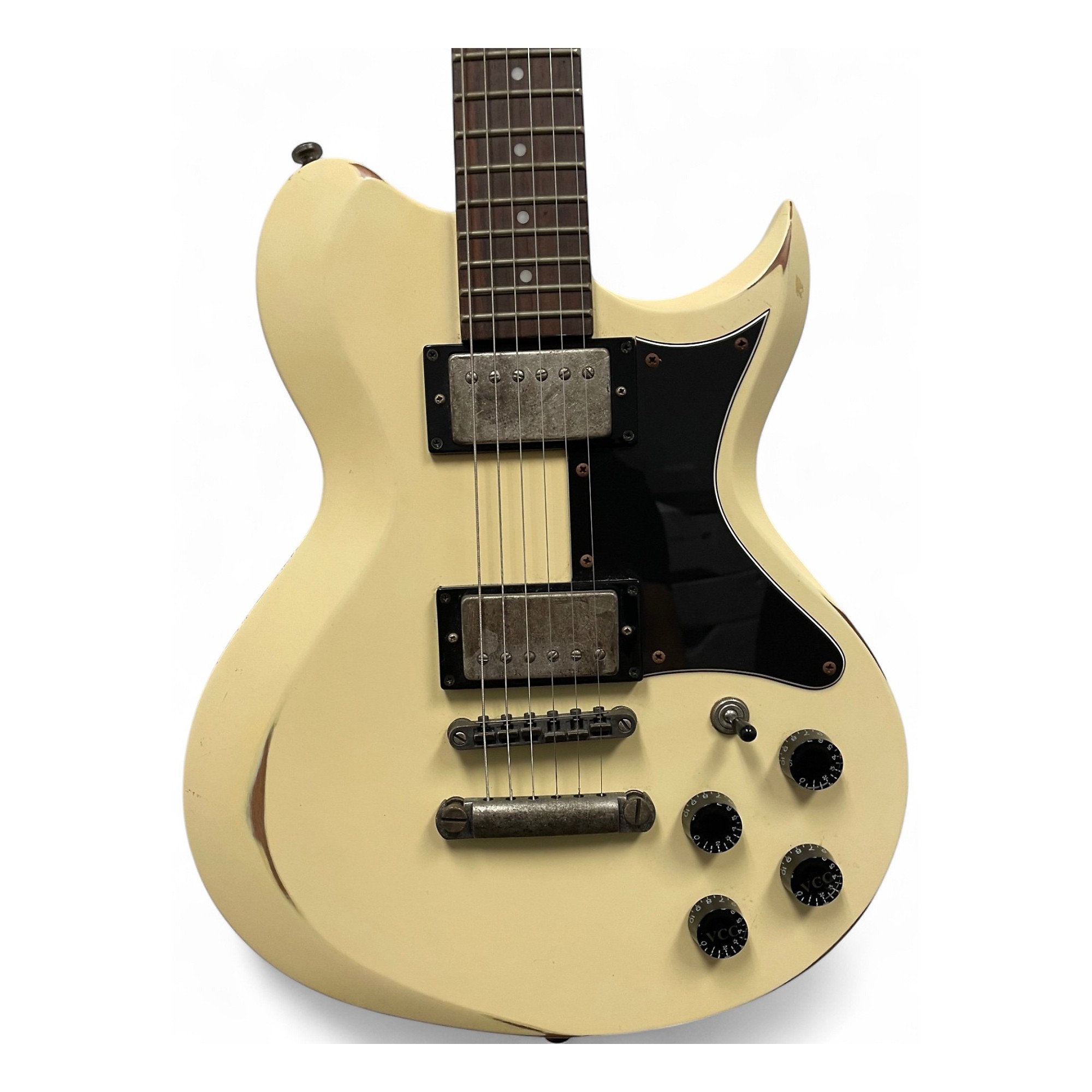 Used Washburn WI-64 V OFF WHITE Solid Body Electric Guitar