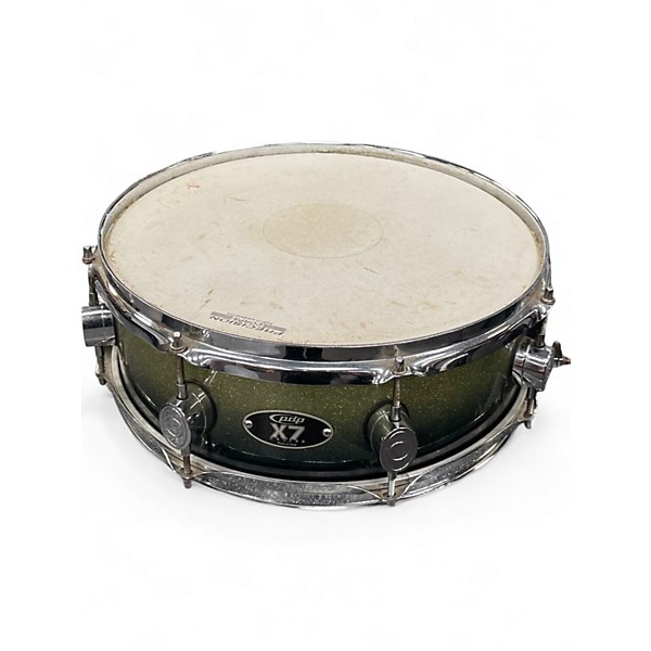 Used PDP by DW 14in X7 GREENS SPARKLE Drum