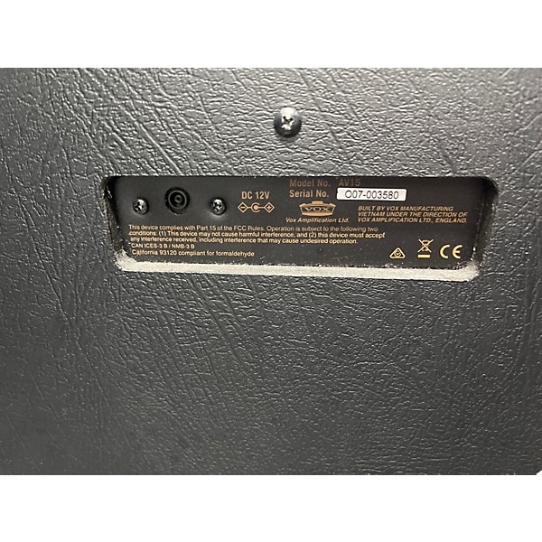 Used VOX AV15 15W 1x8 Analog Modeling Guitar Combo Amp
