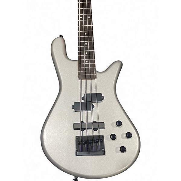 Used Spector Performer 4 Silver Electric Bass Guitar