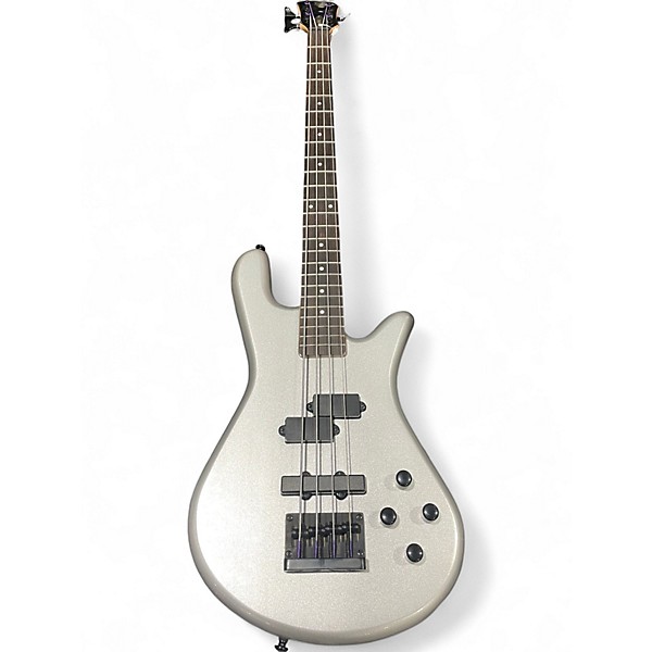 Used Spector Performer 4 Silver Electric Bass Guitar