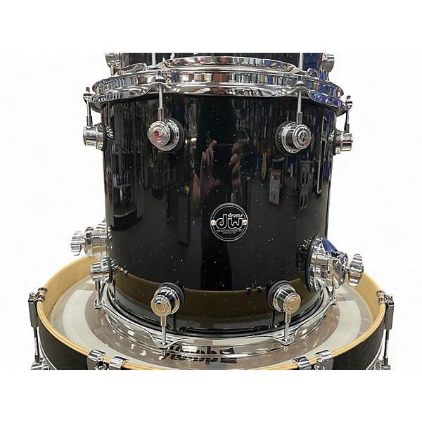 Used DW 3 Piece Performance Series Black Mirra Drum Kit