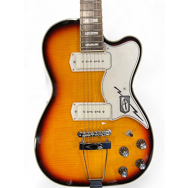 Used Airline Tuxedo Sunburst Solid Body Electric Guitar